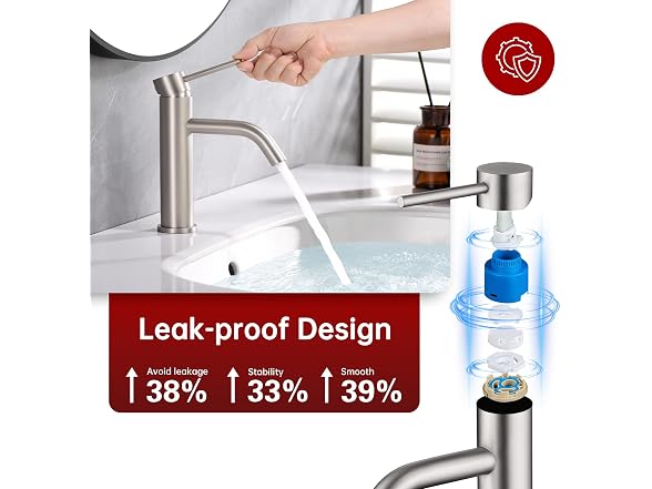 SUMERAIN Bathroom Sink Faucet Brushed