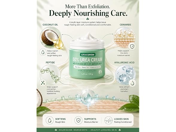 Grocerism 50% Coconut Urea Foot Cream Pack of 2