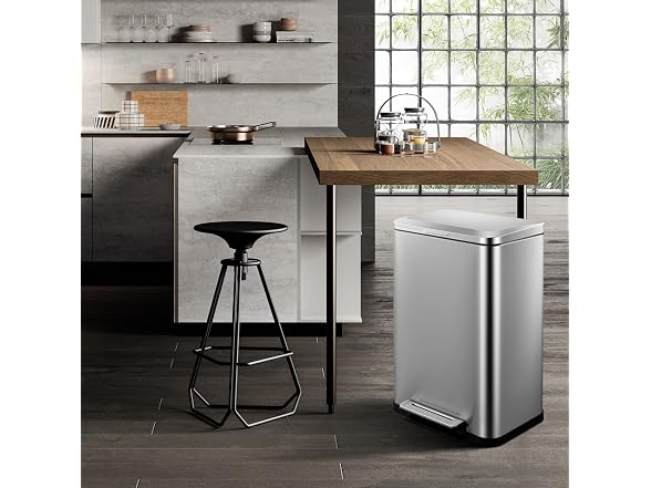 OUTLANE 13 Gallon Stainless Steel Kitchen Trash Can