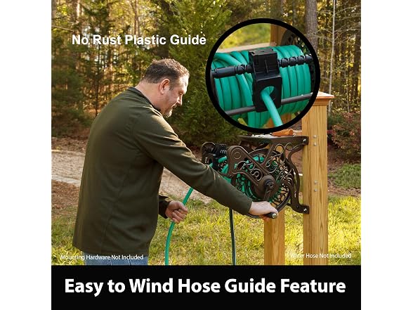 Liberty Garden Decorative Wall Mount Hose Reel