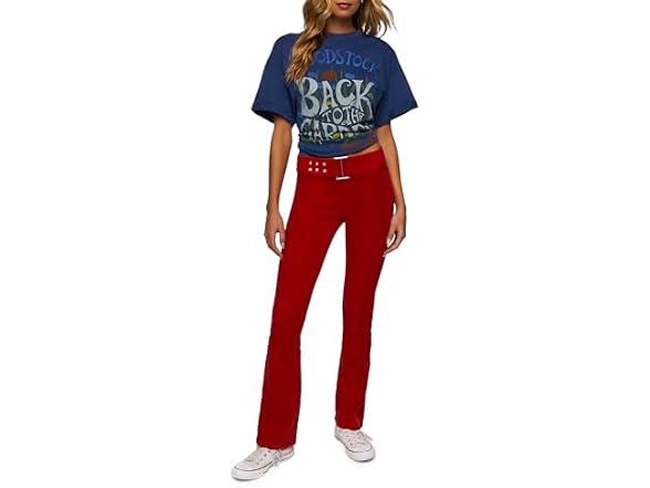 Forever 21 Women's (M) Corduroy Belted Flare Pants