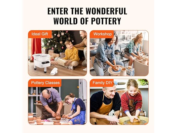 VEVOR Pottery Wheel Direct Drive 350W, 10"