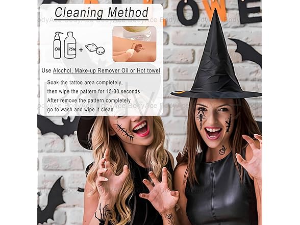 Halloween Fake Piercings & Tattoos