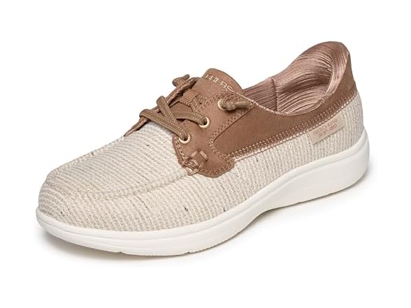 Skechers Women's Hands Free Slip-ins On-The-Go Flex Radiant Glittery Boat Shoe