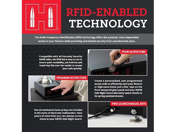 Hornady Rapid Safe Night Guard Bedside Safe Black