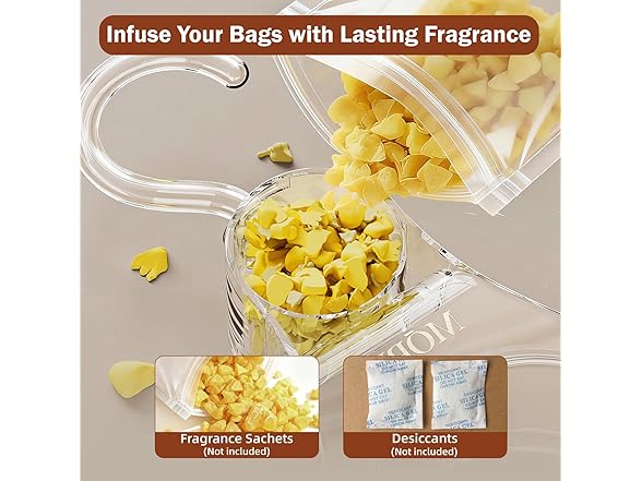 MOPMS 3 Pieces Clear Purse Hanger Closet