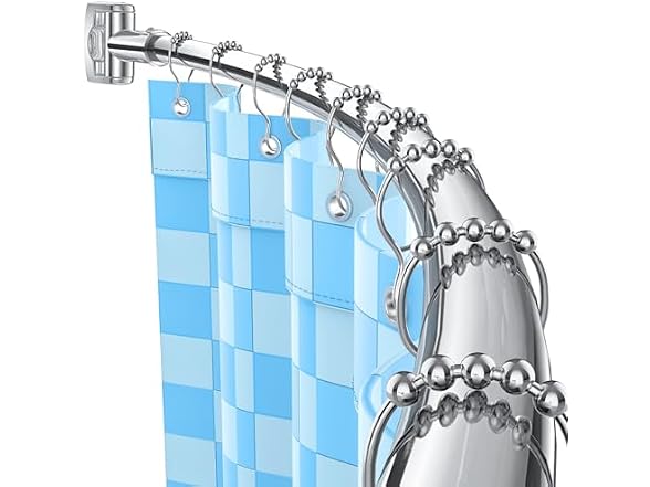 Curved Shower Curtain Rod, Adjustable 45-72 Inches