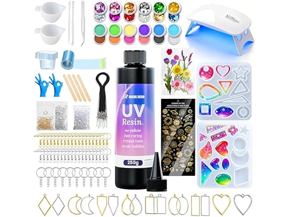 500g UV Resin Kit, Crystal Clear UV