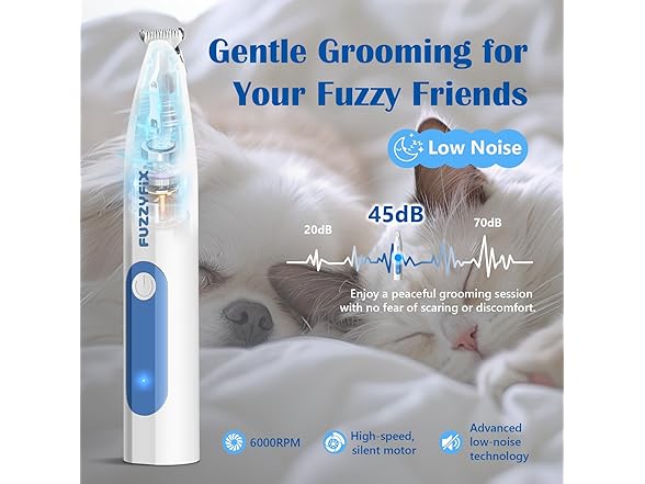 FuzzyFix Dog Paw Trimmer with LED Light
