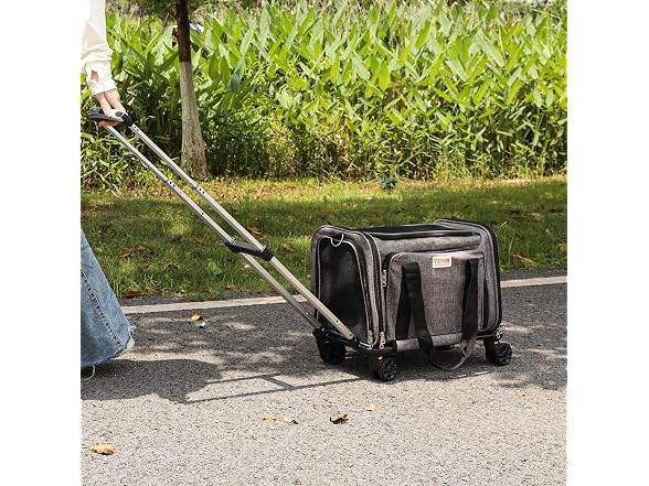 VEVOR Cat Carrier with Wheels, Airline Approved
