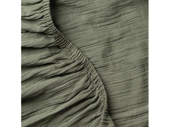 Crane Home Zen Crinkled Fitted Sheet