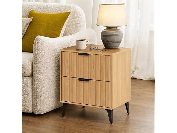 Wood Nightstand Set of 2