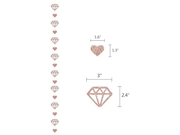 Glitter Rose Gold Bride to Be Banner
