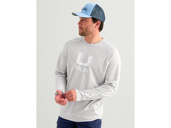 HUK Men's Standard Icon Crew Fishing Shirt