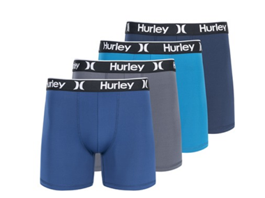 $16.99, Was $30, 43% Off! Hurley Men's 4-Pack Boxer Briefs dealfomo