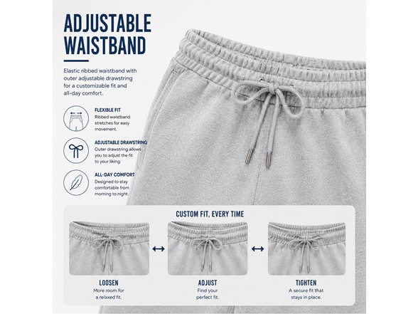 3Pk Womens Open Bottom Fleece Sweatpants