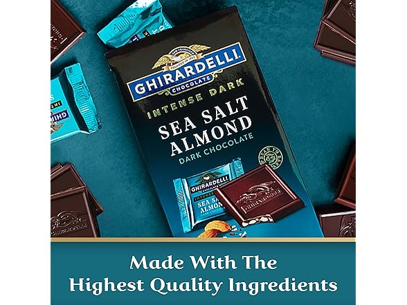 Ghirardelli Dark Sea Salt Almond Squares