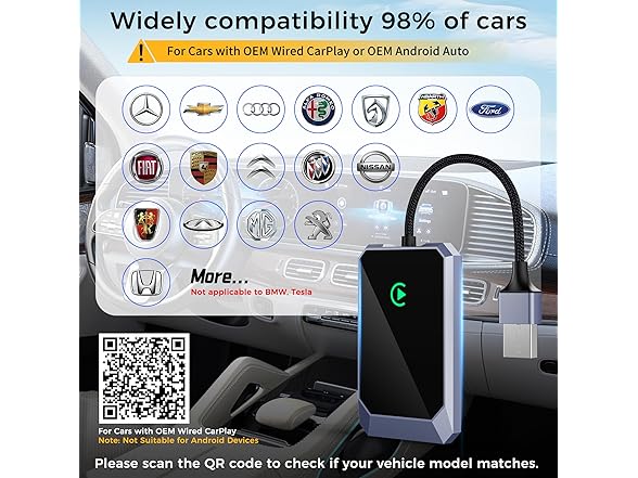 TERUNSOUl Wireless CarPlay Adapter
