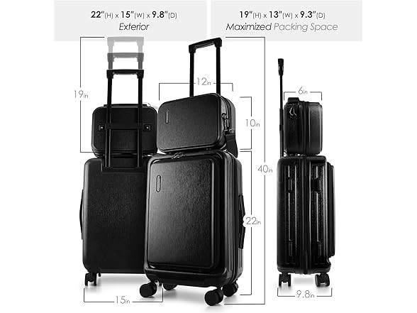 TRAVELARIM 20 Inch Carry On Luggage