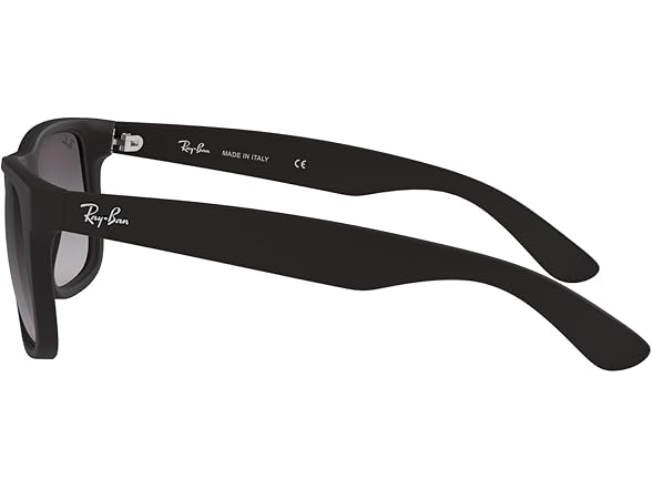Ray-Ban RB4165 601/8G 55MM Rubber Black/Dark Grey Square Sunglasses for Men for Women (Open Box)