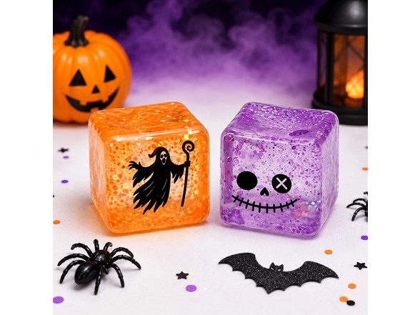 Halloween Jelly Cube Squishy 2-Pack Mystery Set