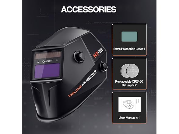 HITBOX Welding Helmet Auto Darkening