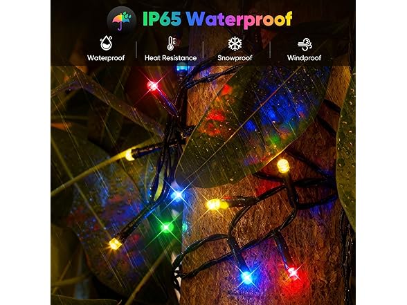 Brightever Solar String Lights for Outside, 2-Pack