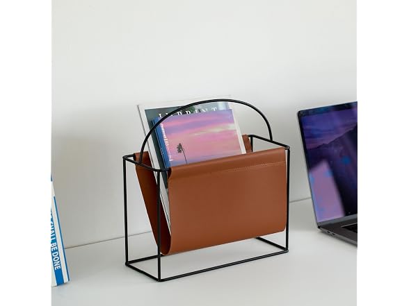 Fabulaxe Arch Gold-Tone Metal Magazine Rack 
