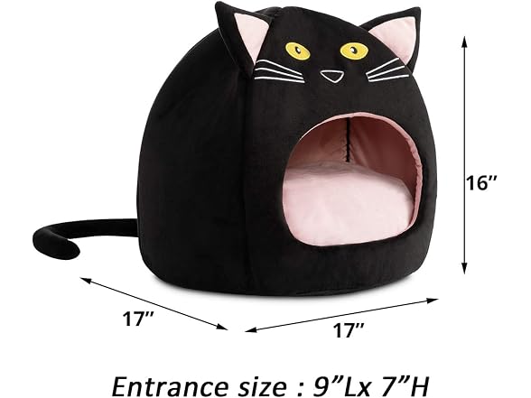 Hollypet Cozy Pet Bed Warm Cave Nest