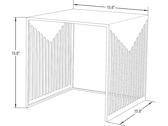 LeisureMod Cisco Square Side Table