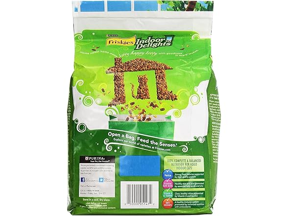 Friskies Dry Cat Food, Indoor Delights 3.15 lb. bag