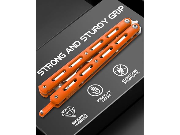 Dispatch Practice Butterfly Knife Orange