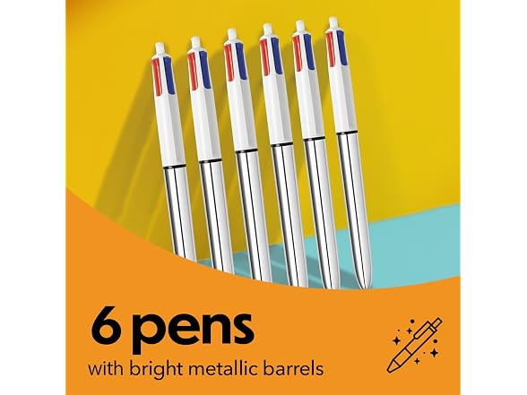 BIC 4 Color Shine Retractable Ballpoint Pen