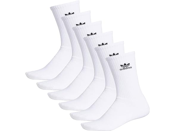 adidas Trefoil (6-Pair) Crew Sock