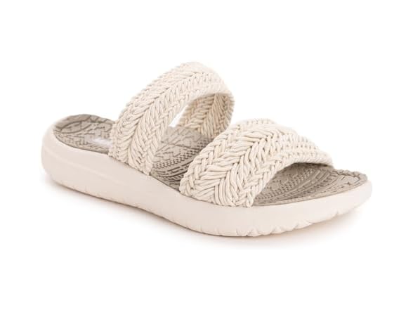 MUK LUKS Women's Stella Sandal, Neutral 9
