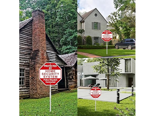 MINGHONG Protected By Home Security Sign