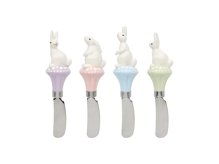 Oneida 898200 Bunny Hop 4-Piece Cheese Spreader Set