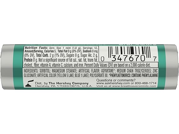 BREATH SAVERS Mints, Wintergreen, 0.75 Ounce