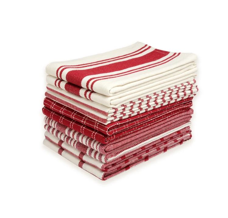 Dan River 10-pk Cotton Asst Kitchen Towels - Gallery 18