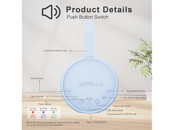 ANYPLUS White Noise Sound Machine