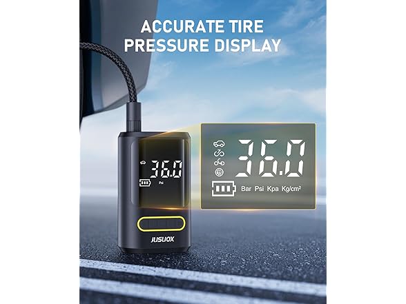 JUSUOX Tire Inflator Portable Air Compressor