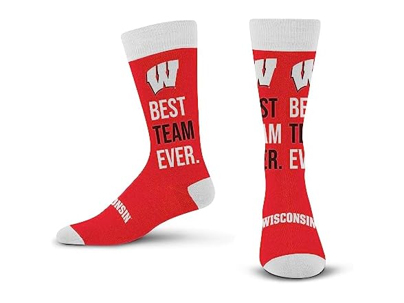 For Bare Feet NCAA Best Team Crew Sock