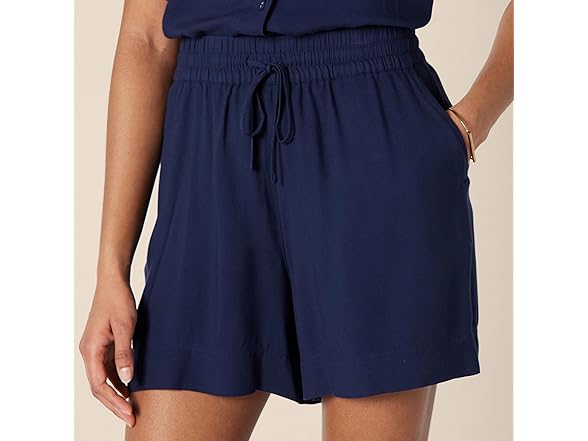 AE Womens HighRise RelaxedFit Twill PullOn Shorts