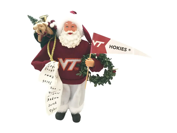 12" Virginia Tech Proud Santa