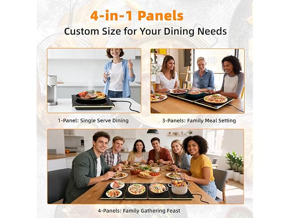 YEJOUMO Detachable Electric Warming Tray