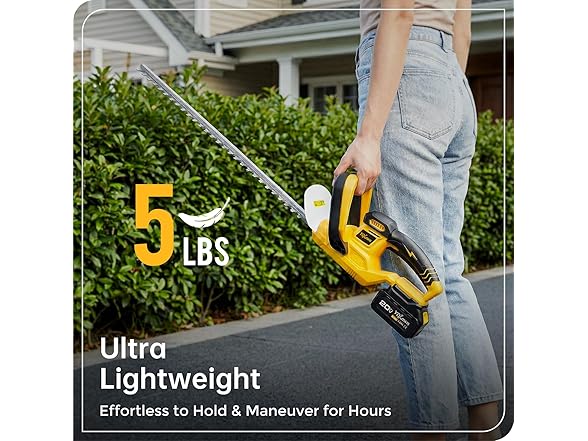 YDLawn 20V Hedge Trimmer Cordless | 22in