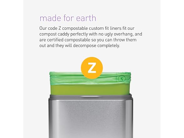 simplehuman Code Z 60ct Compostable Liners