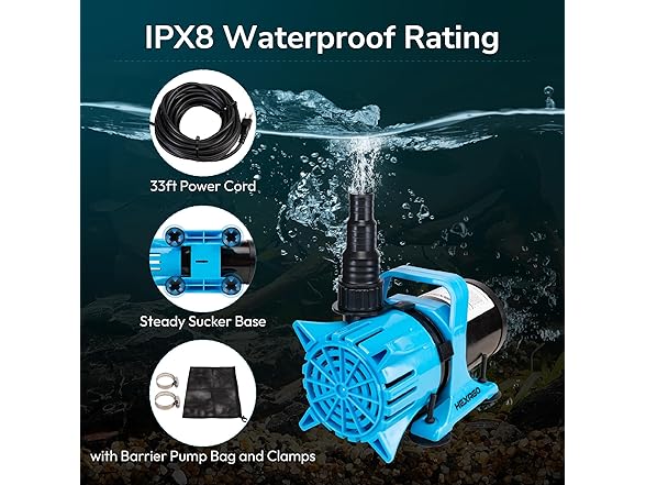 Hexago 1800GPH Submersible Water Pump