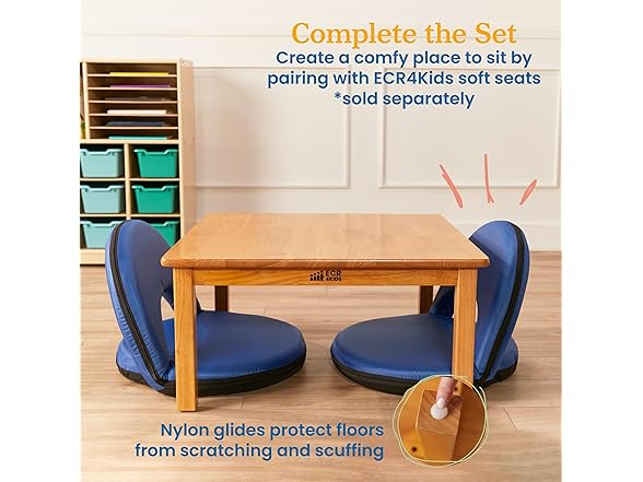 ECR4Kids 30" x 30" Square Hardwood Table