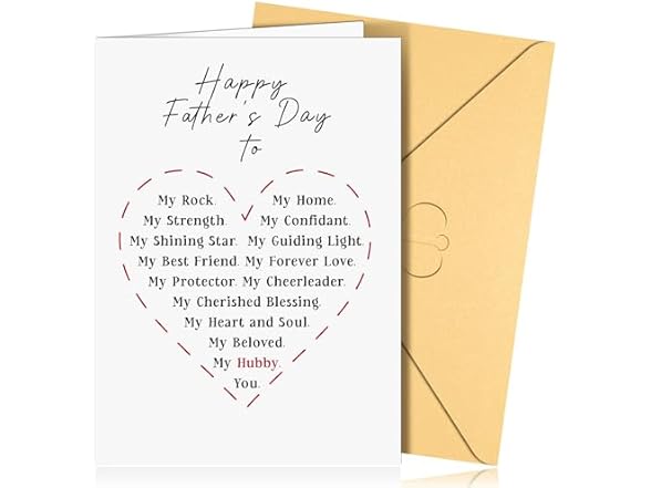 Peabownn Fathers Day Card for Husband